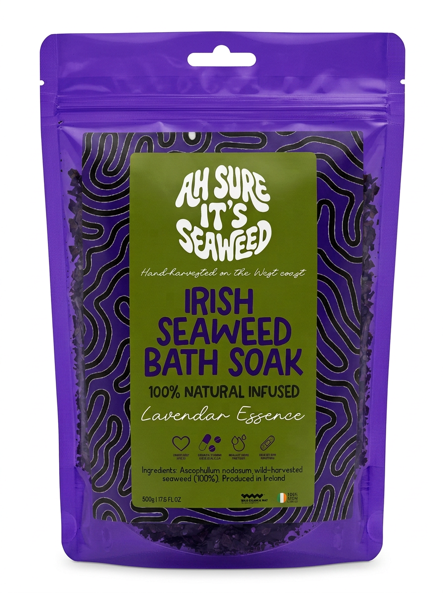 Organic Irish Seaweed + Lavender Infused Bath Flakes